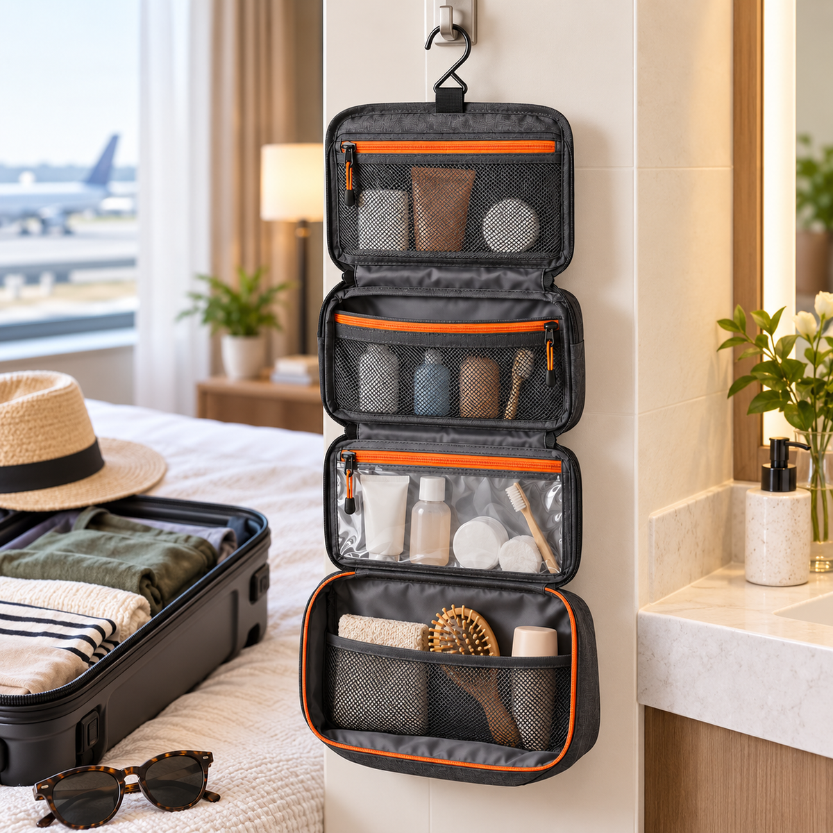 Hanging Toiletry Organizer — lifestyle