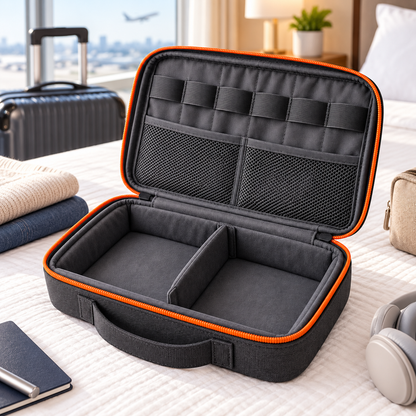 Padded Electronics Organizer — lifestyle