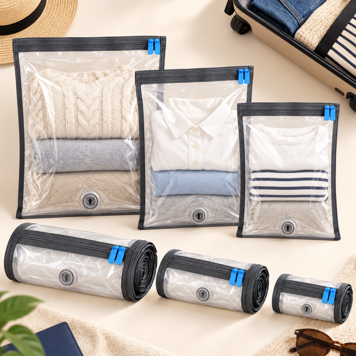 Roll-Up Compression Bag Set — feature